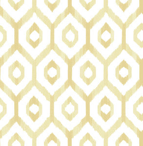 Lucia Yellow Diamond Wallpaper by A-Street Prints