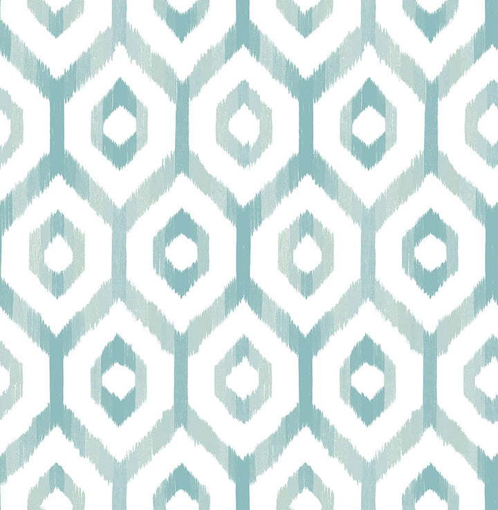 Lucia Teal Diamond Wallpaper by A-Street Prints Solstice Covers about 56.4 square feet 20.5-in by 33-ft long roll Unpasted 10.4 - Fabric Carolina -