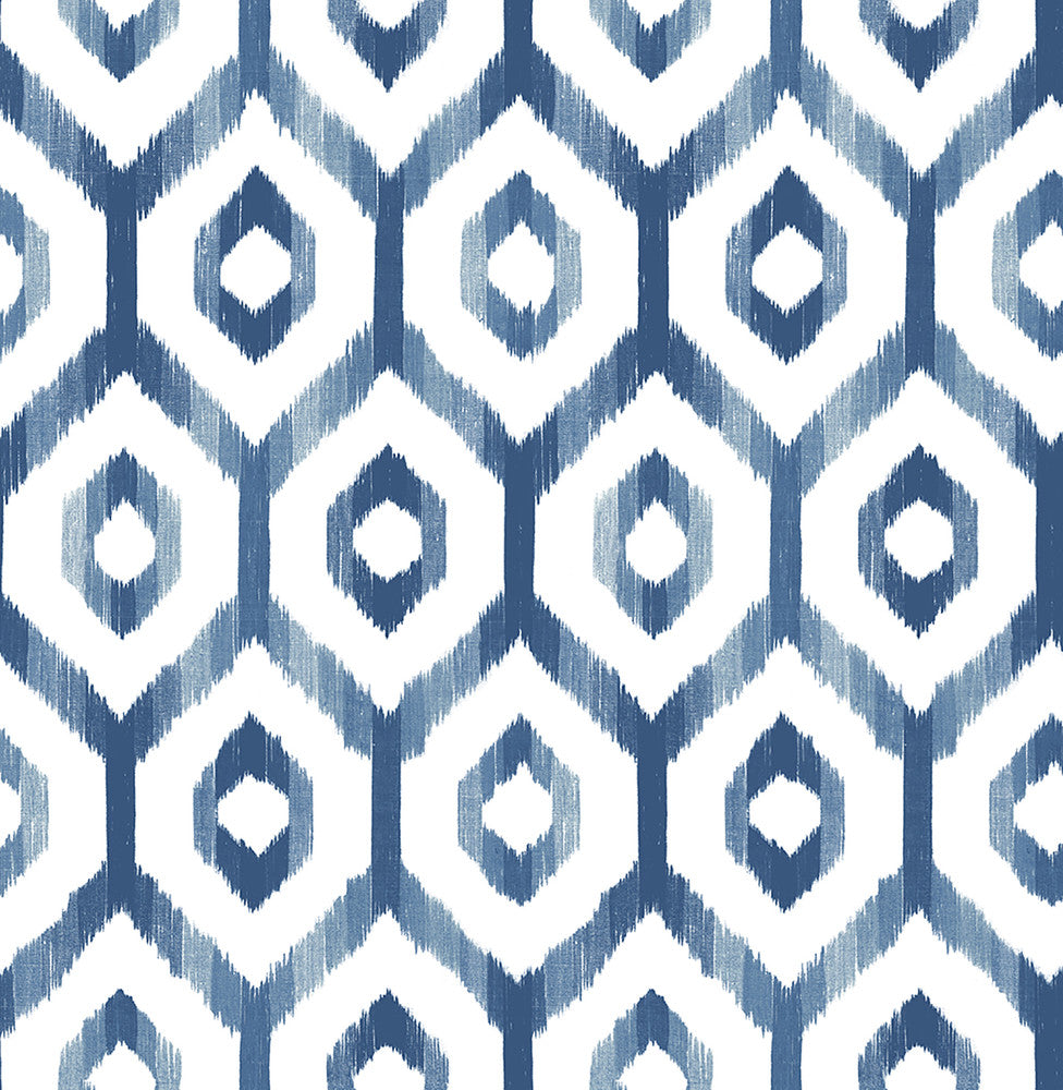 Lucia Blue Diamond Wallpaper by A-Street Prints Solstice Covers about 56.4 square feet 20.5-in by 33-ft long roll Unpasted 10.4 - Fabric Carolina -