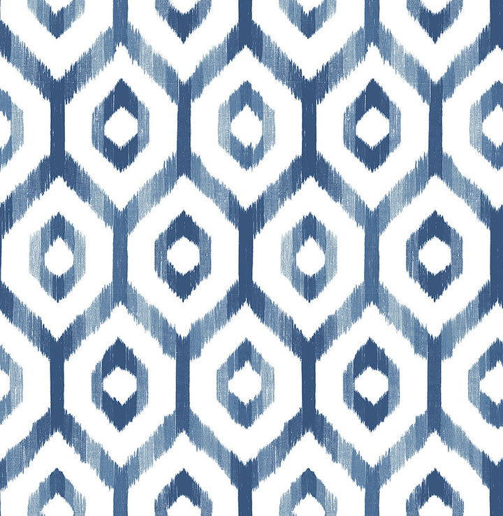 Lucia Blue Diamond Wallpaper by A-Street Prints Solstice Covers about 56.4 square feet 20.5-in by 33-ft long roll Unpasted 10.4 - Fabric Carolina -