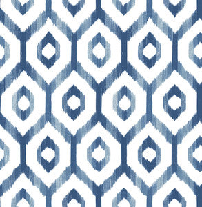 Lucia Blue Diamond Wallpaper by A-Street Prints