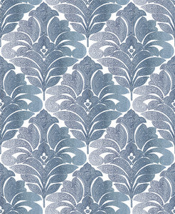 Balangan Navy Damask Wallpaper by A-Street Prints
