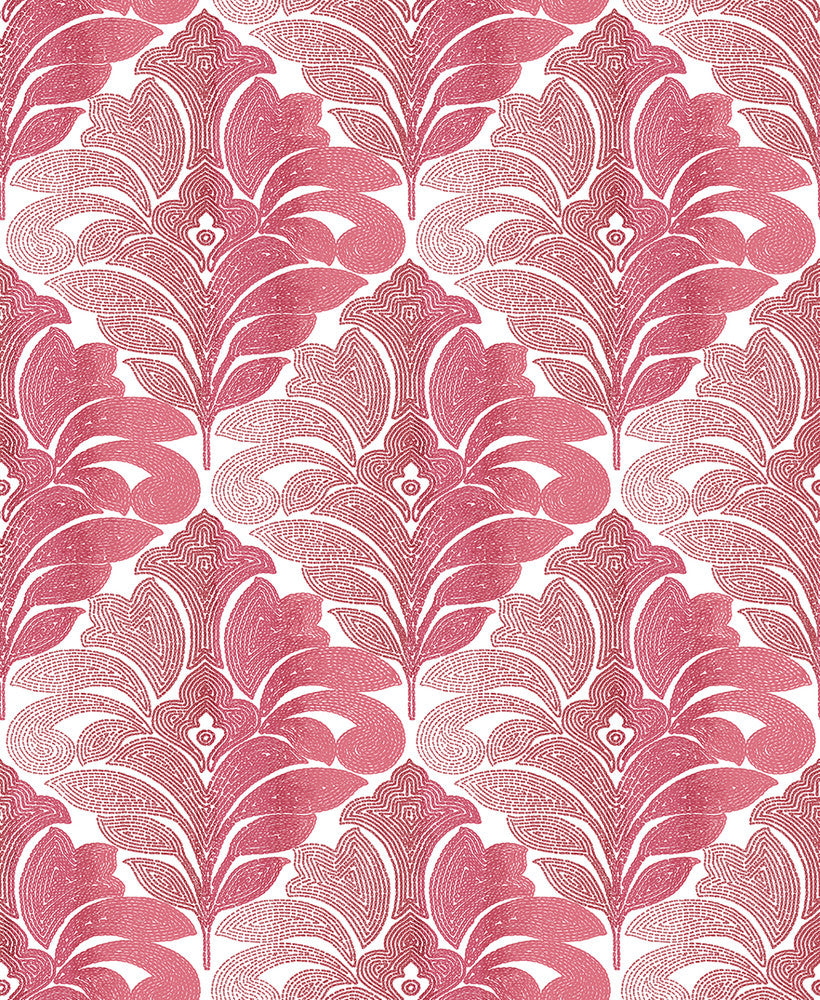 Balangan Red Damask Wallpaper by A-Street Prints Solstice Covers about 56.4 square feet 20.5-in by 33-ft long roll Unpasted 25.2 - Fabric Carolina -