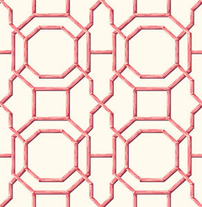 Summer Coral Trellis Wallpaper by A-Street Prints
