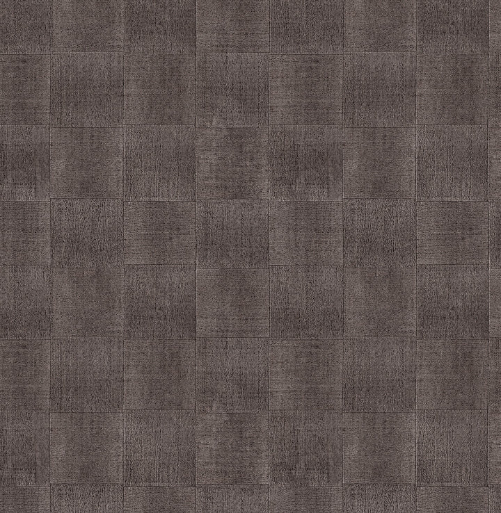 Larue Brown Block Wallpaper by Warner Textures & Weaves Covers about 60.8 square feet 27-in by 27-ft long roll Unpasted 6 - Fabric Carolina -