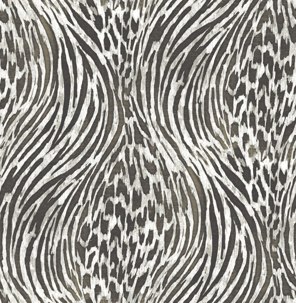 Splendid Platinum Animal Print Wallpaper by A-Street Prints Moonlight Covers about 56.4 square feet 20.5-in by 33-ft long roll Unpasted 20.9 - Fabric Carolina -