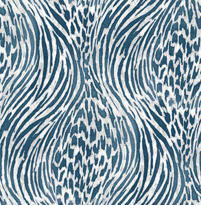 Splendid Blue Animal Print Wallpaper by A-Street Prints