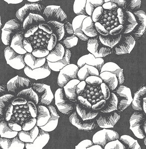Fanciful Black Floral Wallpaper by A-Street Prints