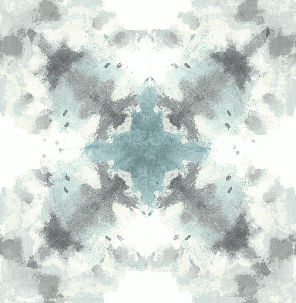 Mysterious Teal Abstract Wallpaper by A-Street Prints Moonlight Covers about 56.4 square feet 20.5-in by 33-ft long roll Unpasted 20.9 - Fabric Carolina -