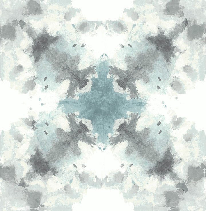 Mysterious Teal Abstract Wallpaper by A-Street Prints Moonlight Covers about 56.4 square feet 20.5-in by 33-ft long roll Unpasted 20.9 - Fabric Carolina -