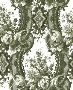 Dreamer Green Damask Wallpaper by A-Street Prints