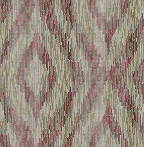 Ethereal Red Ogee Wallpaper by A-Street Prints