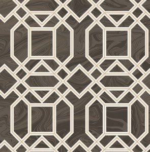 Daphne Brown Trellis Wallpaper by A-Street Prints