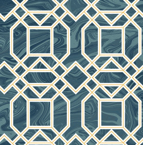 Daphne Blue Trellis Wallpaper by A-Street Prints