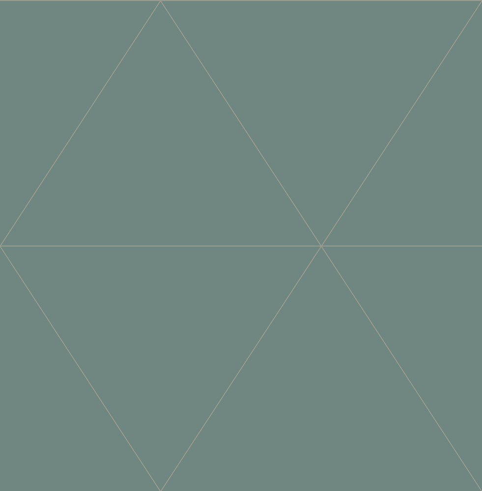 Twilight Green Geometric Wallpaper by A-Street Prints Moonlight Covers about 56.4 square feet 20.5-in by 33-ft long roll Unpasted 10.4 - Fabric Carolina -