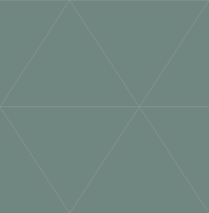 Twilight Green Geometric Wallpaper by A-Street Prints Moonlight Covers about 56.4 square feet 20.5-in by 33-ft long roll Unpasted 10.4 - Fabric Carolina -