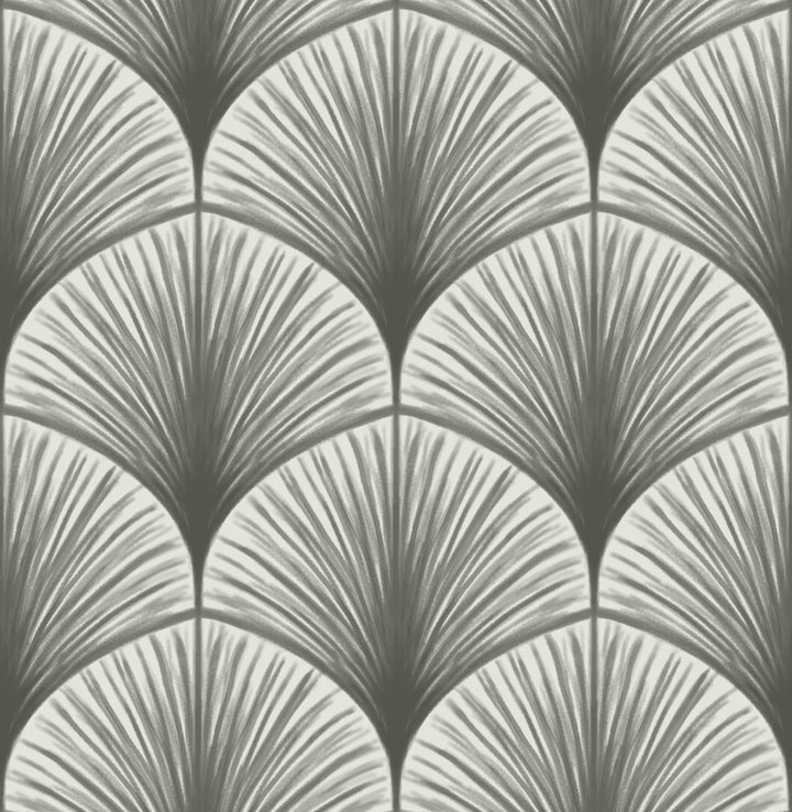 Dusk Grey Frond Wallpaper by A-Street Prints Moonlight Covers about 56.4 square feet 20.5-in by 33-ft long roll Unpasted 20.9 - Fabric Carolina -