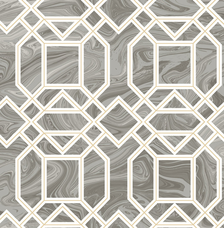Daphne Grey Trellis Wallpaper by A-Street Prints Moonlight Covers about 56.4 square feet 20.5-in by 33-ft long roll Unpasted 10.4 - Fabric Carolina -