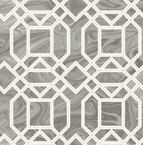 Daphne Grey Trellis Wallpaper by A-Street Prints