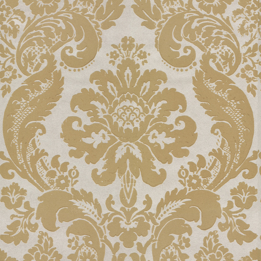 Shadow Khaki Flocked Damask Wallpaper by A-Street Prints Moonlight Covers about 56.4 square feet 20.5-in by 33-ft long roll Unpasted 21 - Fabric Carolina -