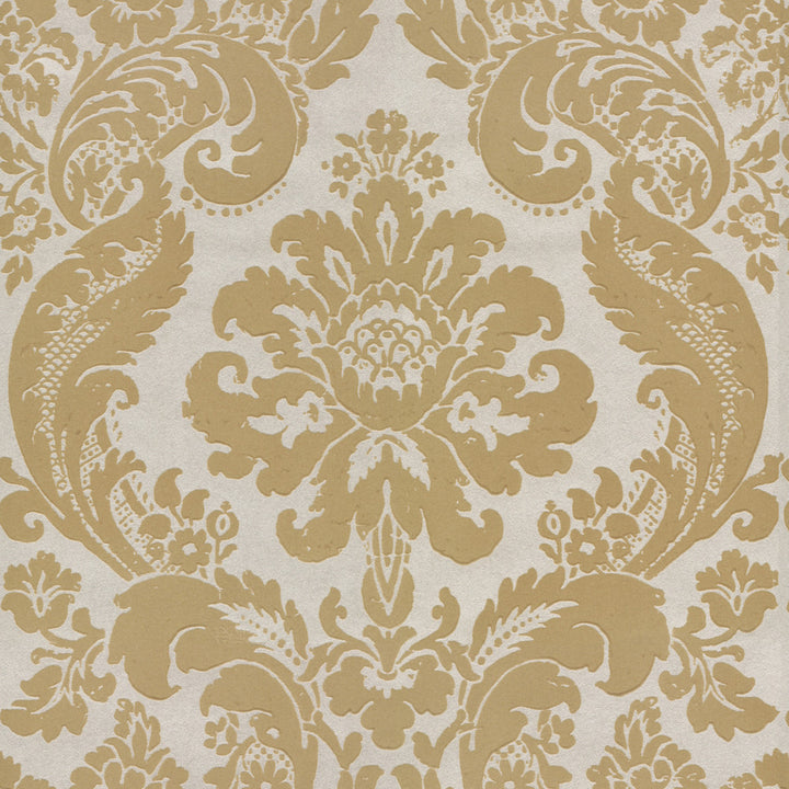 Shadow Khaki Flocked Damask Wallpaper by A-Street Prints Moonlight Covers about 56.4 square feet 20.5-in by 33-ft long roll Unpasted 21 - Fabric Carolina -