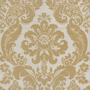 Shadow Khaki Flocked Damask Wallpaper by A-Street Prints