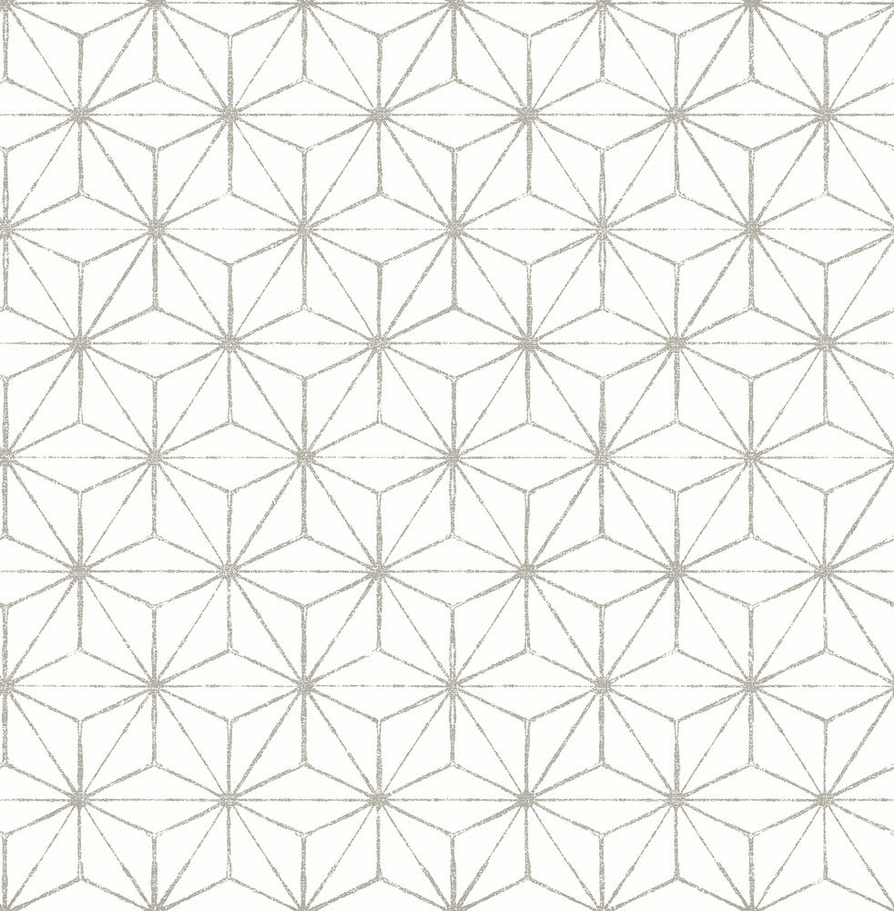 Orion Grey Geometric Wallpaper by A-Street Prints Mistral Covers about 56.4 square feet 20.5-in by 33-ft long roll Unpasted 20.9 - Fabric Carolina -