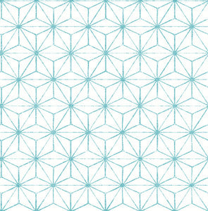 Orion Turquoise Geometric Wallpaper by A-Street Prints