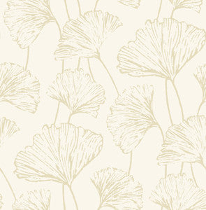 Reverie Gold Ginkgo Wallpaper by A-Street Prints