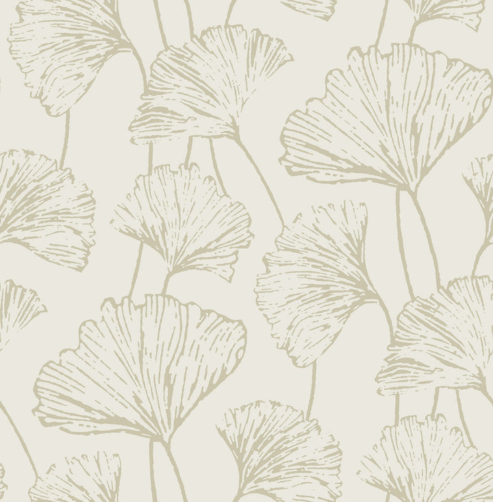 Reverie Grey Ginkgo Wallpaper by A-Street Prints Mistral Covers about 56.4 square feet 20.5-in by 33-ft long roll Unpasted 20.9 - Fabric Carolina -