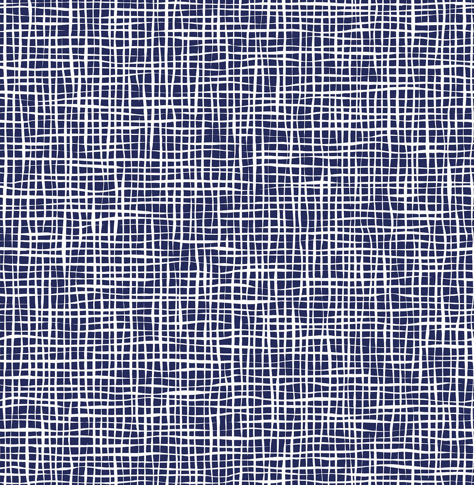 Shanti Blue Grid Wallpaper by A-Street Prints Mistral Covers about 56.4 square feet 20.5-in by 33-ft long roll Unpasted 20.9 - Fabric Carolina -