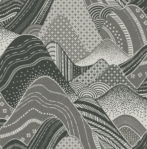 Meru Dark Grey Mountain Wallpaper by A-Street Prints