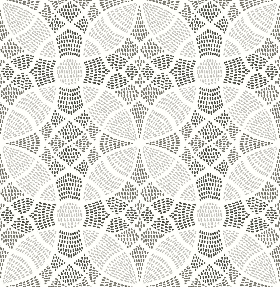 Zazen Grey Geometric Wallpaper by A-Street Prints Mistral Covers about 56.4 square feet 20.5-in by 33-ft long roll Unpasted 10.4 - Fabric Carolina -