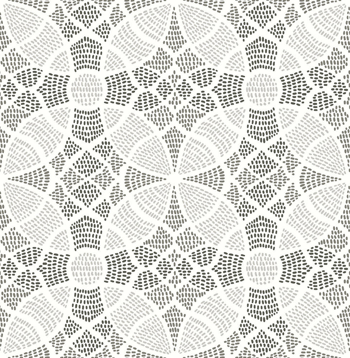 Zazen Grey Geometric Wallpaper by A-Street Prints Mistral Covers about 56.4 square feet 20.5-in by 33-ft long roll Unpasted 10.4 - Fabric Carolina -