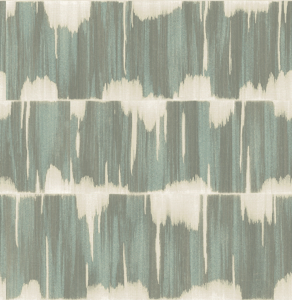 Serendipity Teal Shibori Wallpaper by A-Street Prints Mistral Covers about 56.4 square feet 20.5-in by 33-ft long roll Unpasted 20.9 - Fabric Carolina -