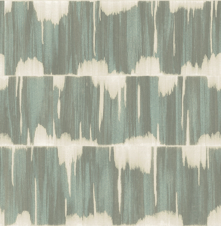 Serendipity Teal Shibori Wallpaper by A-Street Prints Mistral Covers about 56.4 square feet 20.5-in by 33-ft long roll Unpasted 20.9 - Fabric Carolina -