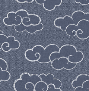 Skylark Navy Cloud Wallpaper by A-Street Prints