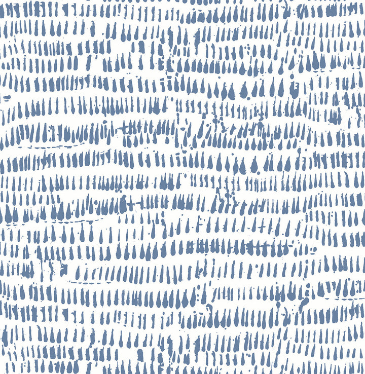 Runes Blue Brushstrokes Wallpaper by A-Street Prints Mistral Covers about 56.4 square feet 20.5-in by 33-ft long roll Unpasted 10.4 - Fabric Carolina -