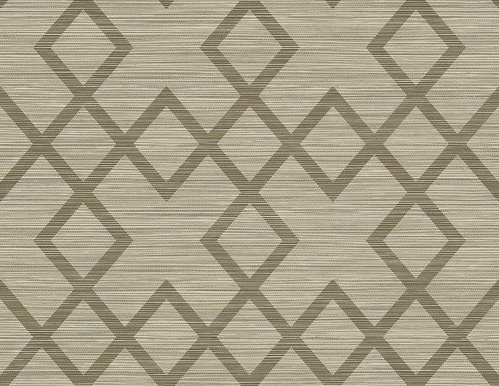 Vana Brown Woven Diamond Wallpaper by Kenneth James GeoTex Covers about 60.8 square feet 27-in by 27-ft long roll Unpasted 10.4 - Fabric Carolina -