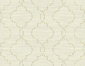 Malo Cream Sisal Ogee Wallpaper by Kenneth James