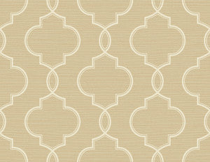 Malo Wheat Sisal Ogee Wallpaper by Kenneth James