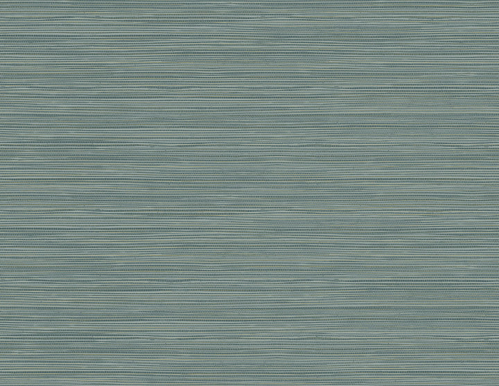 Bondi Teal Grasscloth Texture Wallpaper by Kenneth James GeoTex Covers about 60.8 square feet 27-in by 27-ft long roll Unpasted 0 - Fabric Carolina -