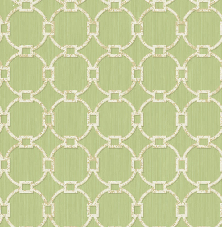 Monte Carlo Green Links Wallpaper by Brewster Kitchen & Bath Essentials Covers about 56.4 square feet 20.5-in by 33-ft long roll Unpasted 21 - Fabric Carolina -