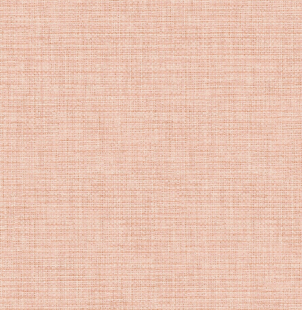 Pratt Pink Grass Weave Wallpaper by Brewster Kitchen & Bath Essentials Covers about 56.4 square feet 20.5-in by 33-ft long roll Unpasted 0 - Fabric Carolina -