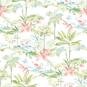 Ibis Green Lagoon Wallpaper by Brewster