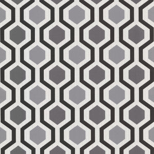 Kelso Black Geometric Wallpaper by Brewster