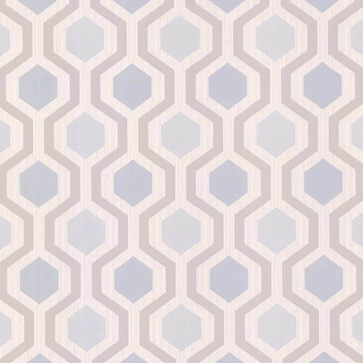 Kelso Light Blue Geometric Wallpaper by Brewster Kitchen & Bath Essentials Covers about 56.4 square feet 20.5-in by 33-ft long roll Prepasted 5.22 - Fabric Carolina -
