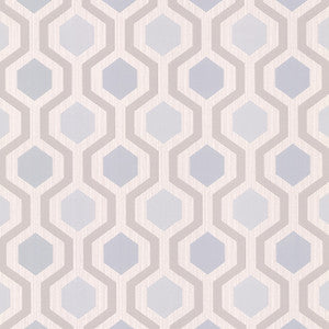 Kelso Light Blue Geometric Wallpaper by Brewster