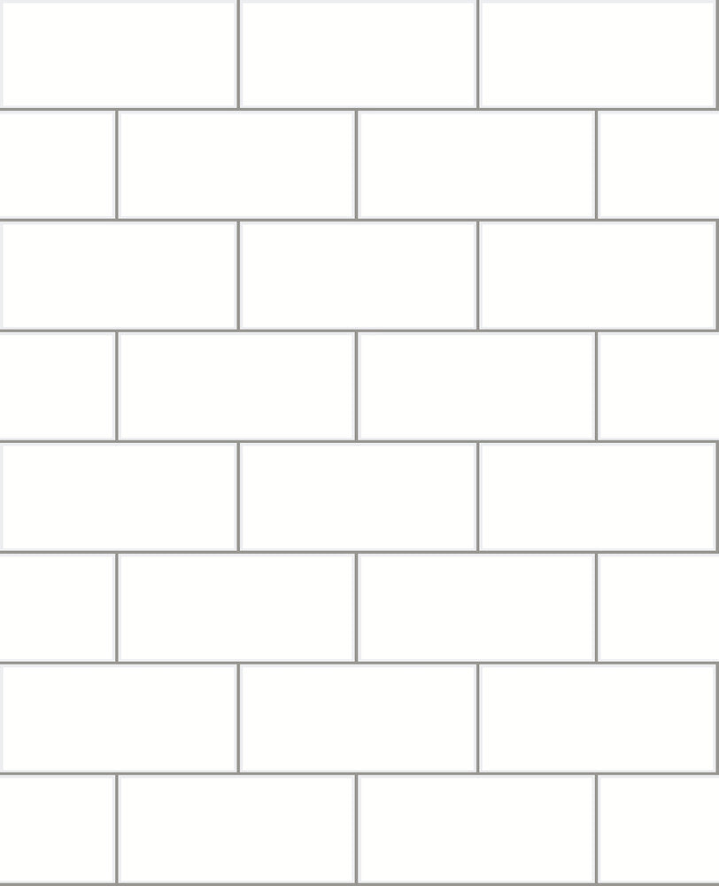 Parkway Off White Subway Tile Wallpaper by Brewster Kitchen & Bath Essentials Covers about 56.4 square feet 20.5-in by 33-ft long roll Unpasted 6.3 - Fabric Carolina -