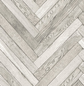 Mammoth Off White Diagonal Wood Wallpaper by Brewster